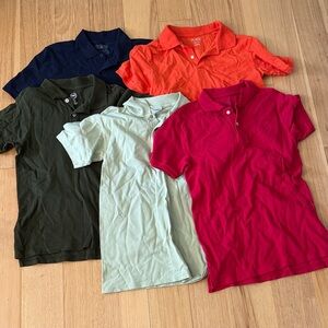 Bundle of Boy’s L and Xl and Men’s XS and S Polo Uniforms Multiple Colors